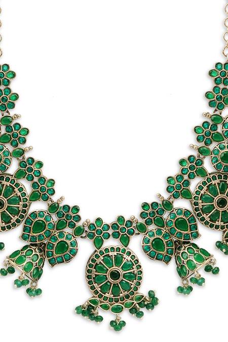 Buy Curio Cottage Silver Plated Stones Bohemian Beauty Oxidised Necklace Set Online at Aza Fashions Buy_Curio Cottage_Silver Plated Stones Bohemian Beauty Oxidised Necklace Set_Online_at_Aza_Fashions