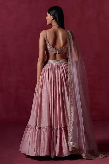 Lashkaraa Embroidered Blouse & Lehenga Set 