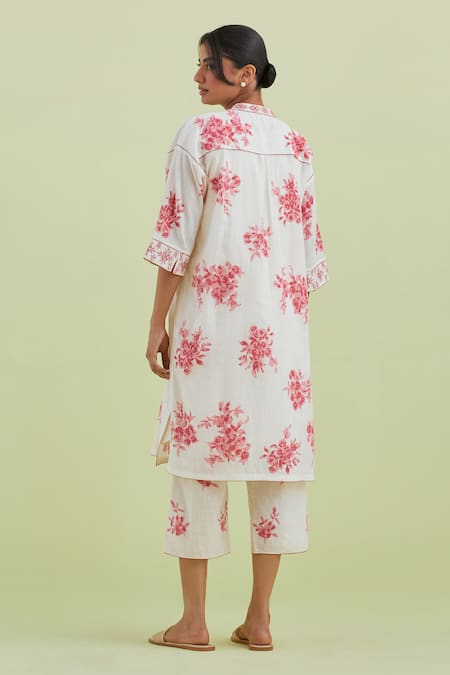 Kora Floral Boota Print Kurta With Pant