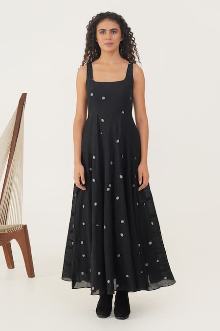 Indigo Dreams Olivia Jamdani A-Line Dress 