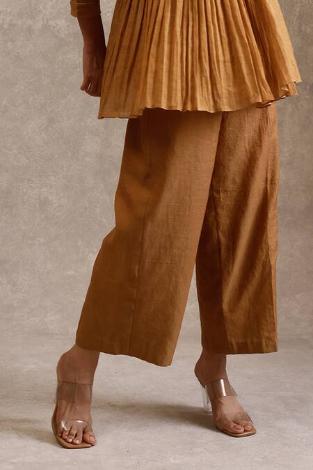 Chokhi Chorri Gold Tissue Sequins, Embroidery V-neck Vanna Angarkha With Pant Online at Aza Fashions Chokhi Chorri_Gold Tissue Sequins, Embroidery V-neck Vanna Angarkha With Pant _Online_at_Aza_Fashions