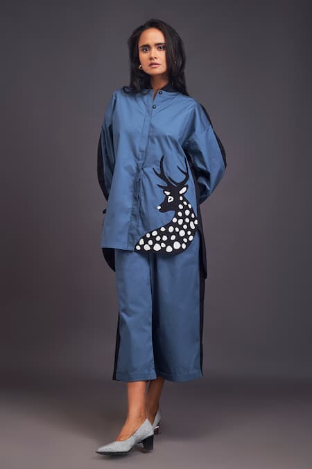 Deepika Arora Deer Patchwork Shirt With Pant 