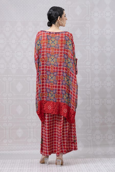 Niki Mahajan Handblock Print Top With Pant 