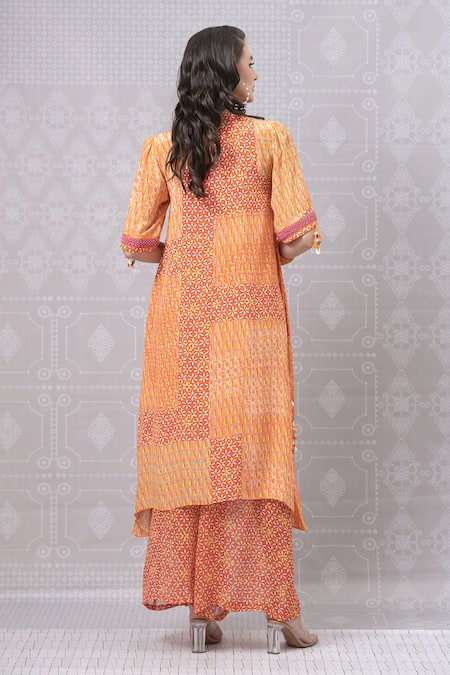 Niki Mahajan Abstract Handblock Print Kurta With Pant 
