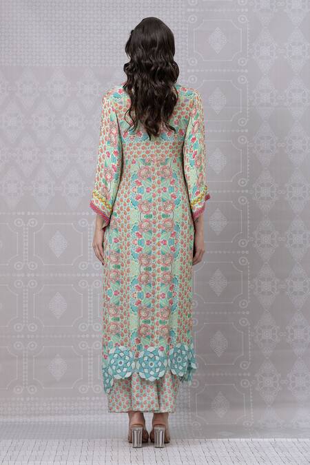 Niki Mahajan Vintage Paisley Print Kurta With Pant 