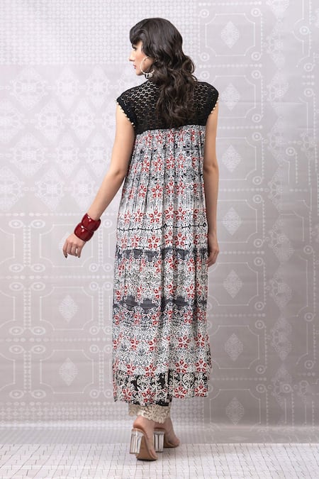 Niki Mahajan Traditional Print Kurta With Pant 