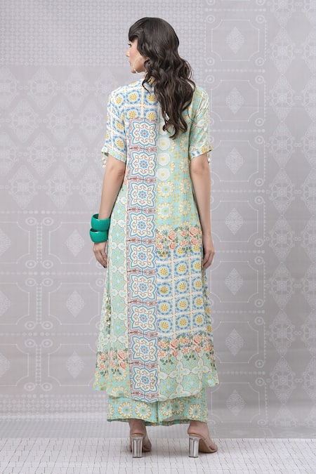 Niki Mahajan Vintage Hand Block Kurta With Pant 