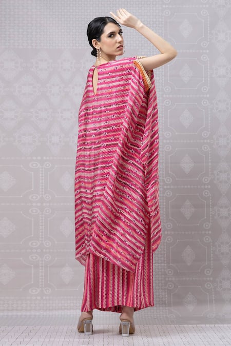 Niki Mahajan Hand Embroidered Kaftan With Pant 