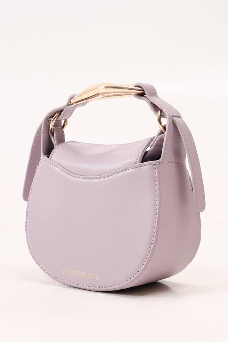 Shop Wagon Horse Purple Baby Labios Rectangle Shaped Bag Online at Aza Fashions Shop_Wagon Horse_Purple Baby Labios Rectangle Shaped Bag_Online_at_Aza_Fashions