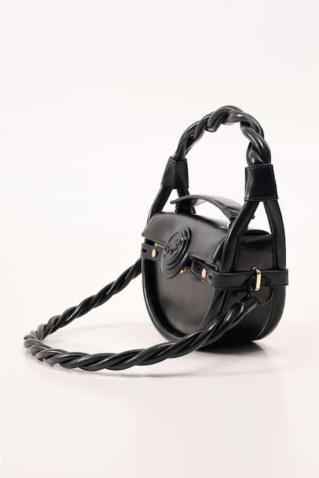 Wagon Horse Black Chains Estrella Night Crescent Shaped Bag at Aza Fashions Wagon Horse_Black Chains Estrella Night Crescent Shaped Bag_at_Aza_Fashions