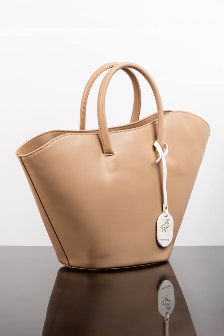 Shop_Wagon Horse_Beige On The Go Tote Bag_Online_at_Aza_Fashions