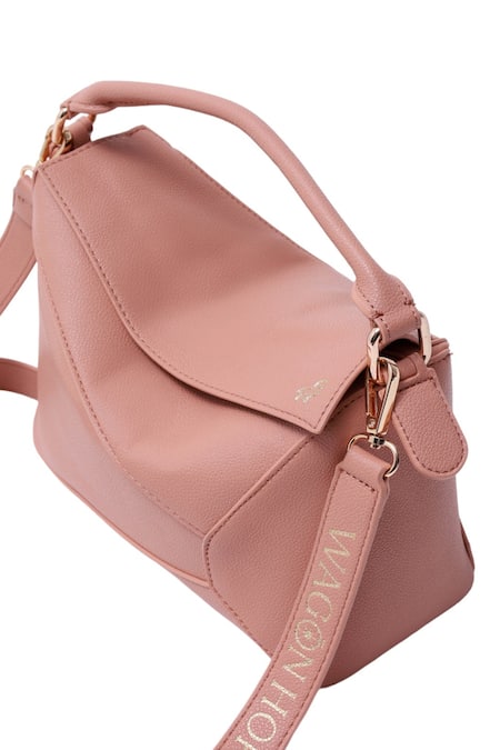 Buy_Wagon Horse_Peach Embroidery Verano Rose Cuboid Shaped Bag