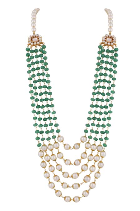 Riana Jewellery Jadtar Stone Layered Mala 