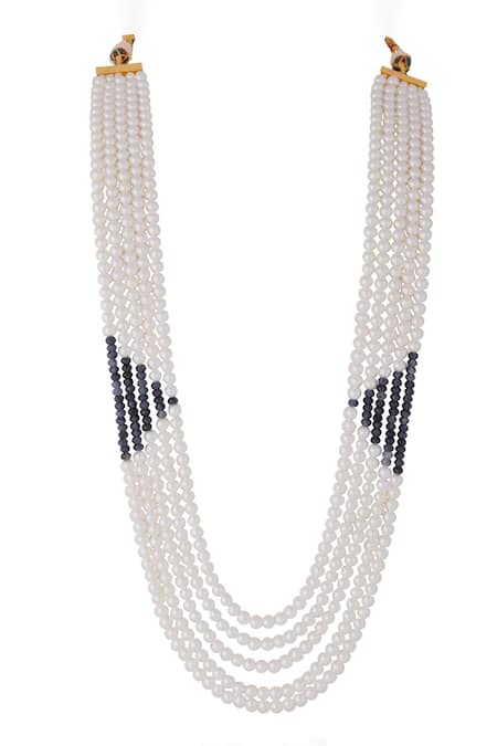Riana Jewellery Pearl Embellished Layered Mala 