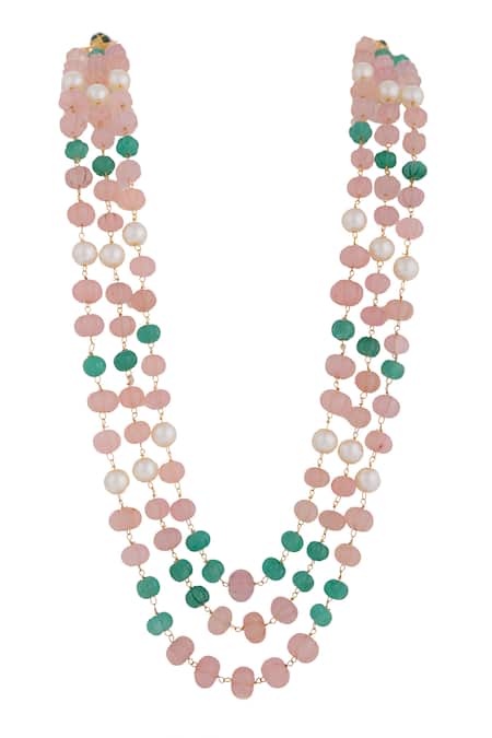 Riana Jewellery Vintage Rose Quartz Mala 