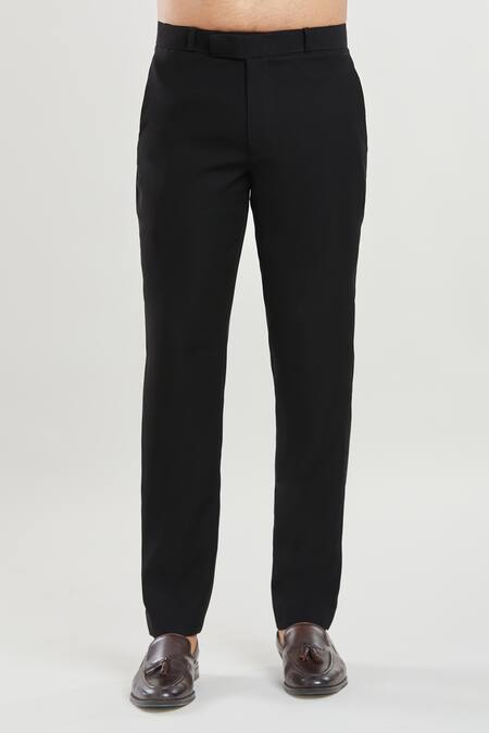 Buy Arihant Rai Sinha Black Polyester, Silk Sequins Embroidered Tuxedo Pant Set Buy_Arihant Rai Sinha_Black Polyester, Silk Sequins Embroidered Tuxedo Pant Set