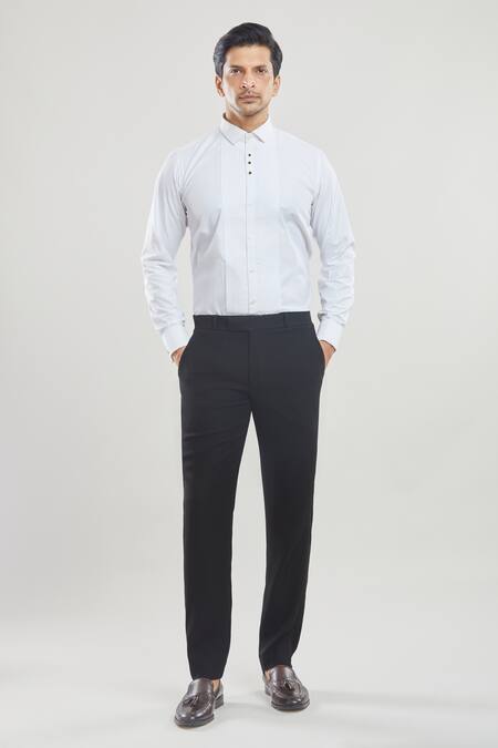 Buy_Arihant Rai Sinha_Wine Polyester, Cotton Beads Embroidered Tuxedo Set _Online_at_Aza_Fashions