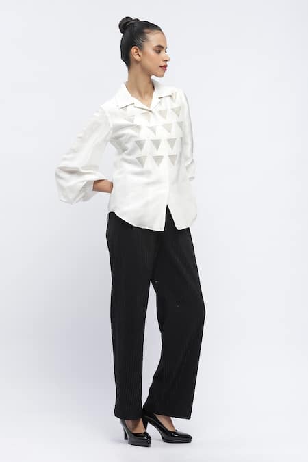 Abraham & Thakore Triangle Embroidered Shirt 