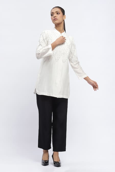 Abraham & Thakore Sequin Harlequin Shirt 