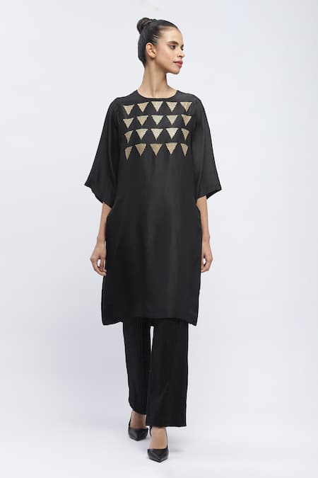 Abraham & Thakore Sequin Embroidered Kurta 