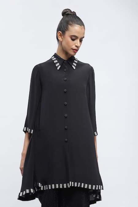 Abraham & Thakore Rhinestone Embellished Dress 