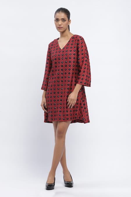 Abraham & Thakore Sequin Embellished Dress 