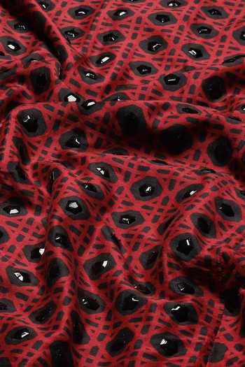 Buy_ABRAHAM AND THAKORE_Purple Chanderi Sequins V-neck Embellished Dress _Online_at_Aza_Fashions