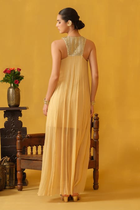 Abstract By Megha Jain Madaan Sequin Pearl Embellished Dress 