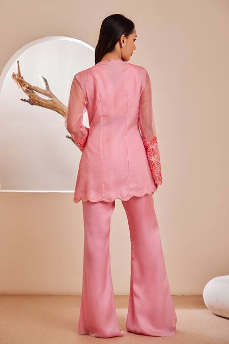 Dheeru Taneja Saisha Floral Print Embroidered Tunic Set 