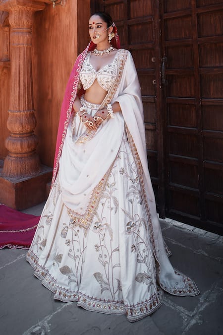House Of Anmol Jain Mukta Hand Embroidered Bridal Lehenga Set 