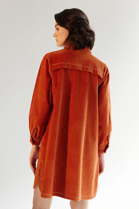 NOIB Thais Corduroy Shirt Dress 