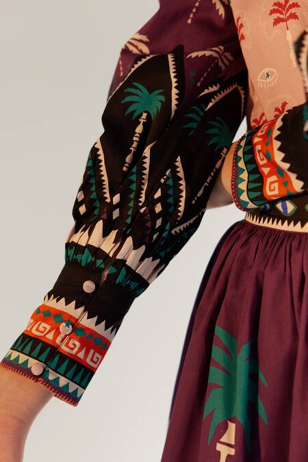 NOIB Multi Color Elly Arabian Night Print Bodysuit Online at Aza Fashions NOIB_Multi Color Elly Arabian Night Print Bodysuit _Online_at_Aza_Fashions