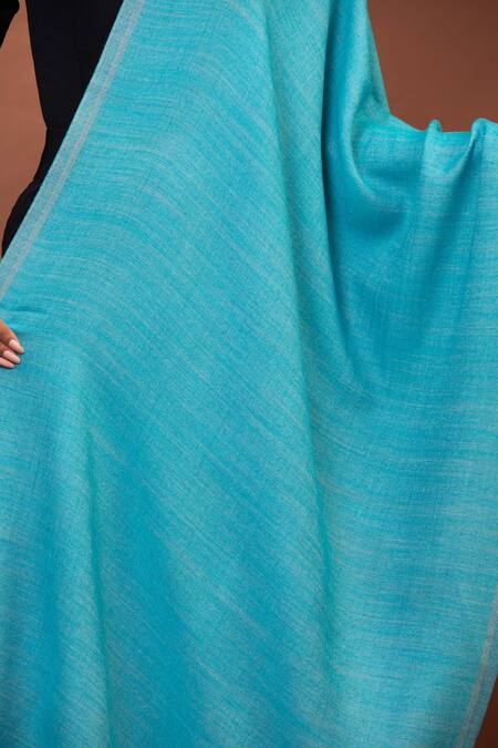Buy Modarta Blue Wool Reversible Shawl Online at Aza Fashions Buy_Modarta_Blue Wool Reversible Shawl _Online_at_Aza_Fashions