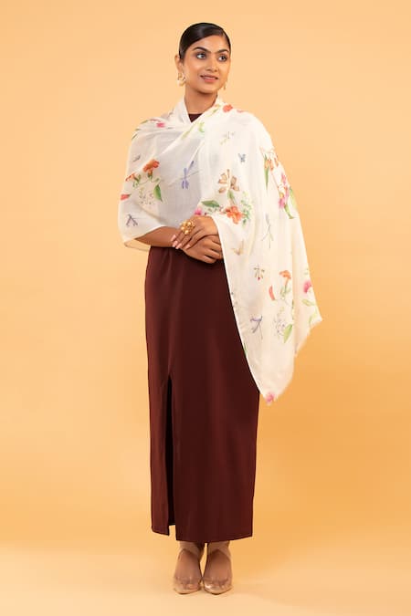 MODARTA Floral Print Shawl 