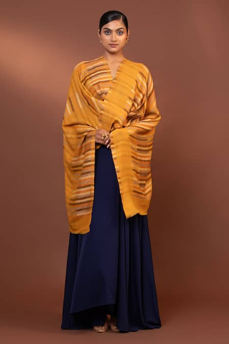 MODARTA Stripe Print Shawl 