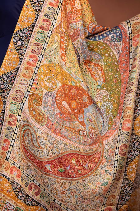 Buy Modarta Multi Color Kalamkari Embroidered Shawl Online at Aza Fashions Buy_Modarta_Multi Color Kalamkari Embroidered Shawl _Online_at_Aza_Fashions