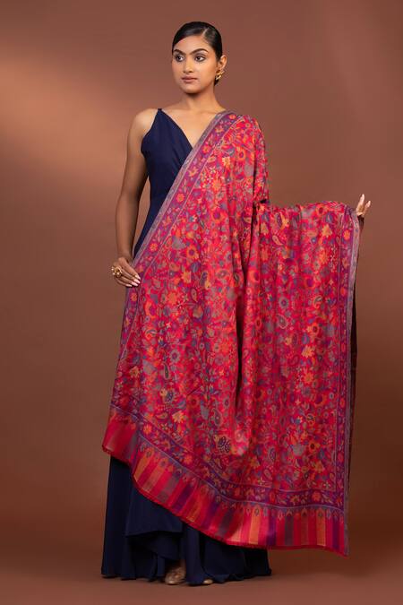 Buy Modarta Red Paisley Woven Shawl Online at Aza Fashions Buy_Modarta_Red Paisley Woven Shawl _Online_at_Aza_Fashions