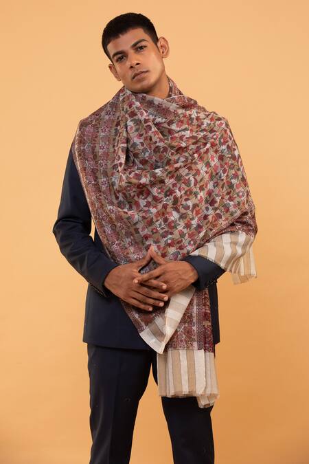 Buy Modarta Multi Color Floral Butti Pattern Shawl Online at Aza Fashions Buy_Modarta_Multi Color Floral Butti Pattern Shawl _Online_at_Aza_Fashions