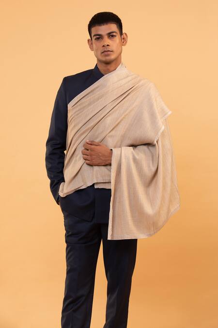 Buy_Modarta_Brown Woolen Pashmina Shawl _Online_at_Aza_Fashions