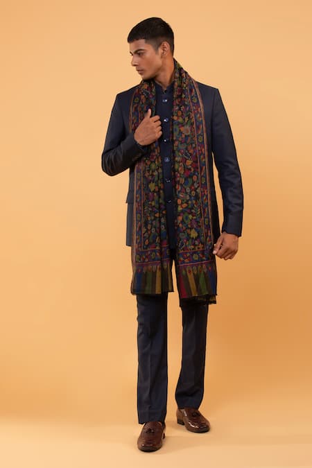 Modarta Black Kashmiri Floral Pattern Shawl Online at Aza Fashions Modarta_Black Kashmiri Floral Pattern Shawl _Online_at_Aza_Fashions