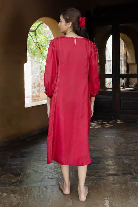 Ayaka Julian Floral Placement Embroidered Dress 