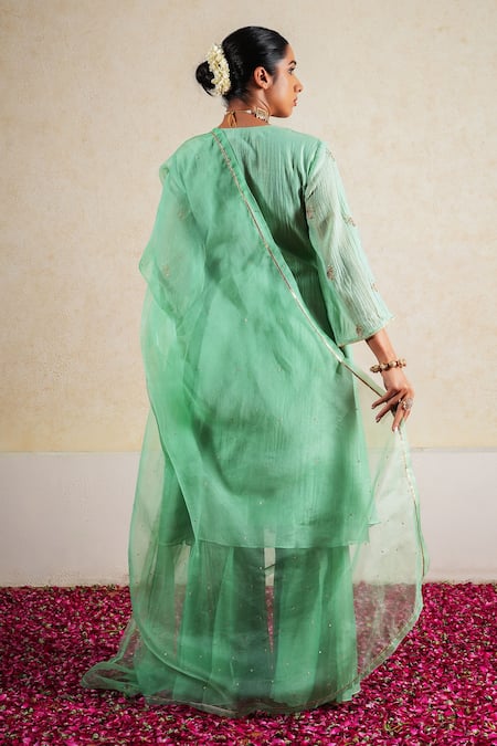 Kalakari By Akanksha Chameli Gul Embroidered Kurta Gharara Sets 