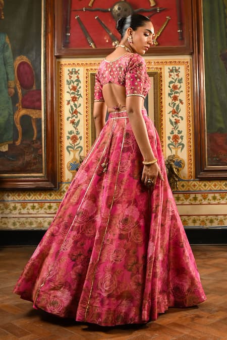 Sanam Floral Print Kalidar Lehenga Set 