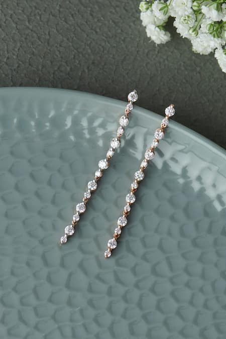 Fiona Diamonds 14kt White Gold Lab Diamond Chandelier Earrings 