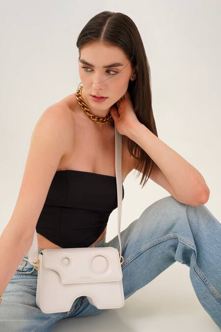 Buy Wagon Horse White Falabella Vice Rectangle Shaped Crossbody Bag Buy_Wagon Horse_White Falabella Vice Rectangle Shaped Crossbody Bag