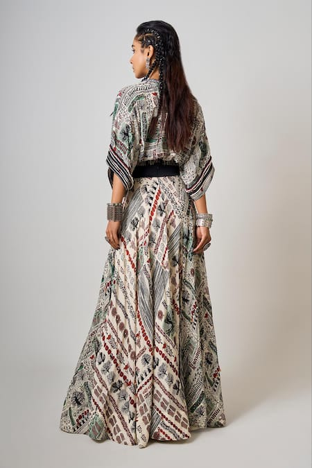 Nupur Kanoi Kaftan Sleeve Top & Lehenga Set 