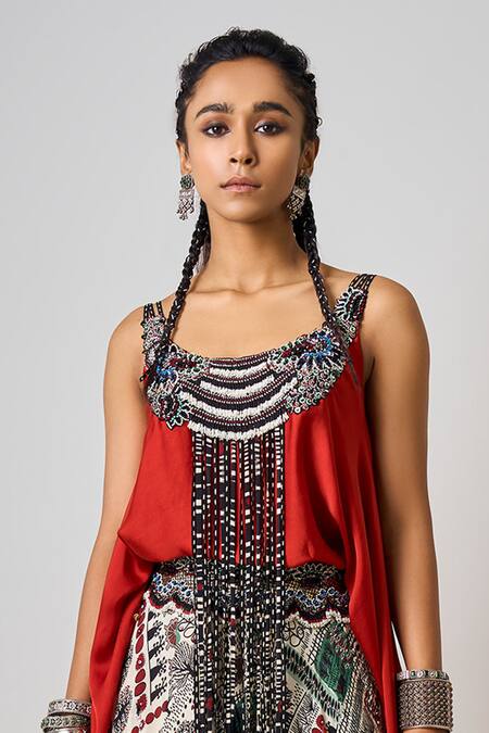 Buy Nupur Kanoi Orange Crepe, Satin Sequins, Beads, Hand Embroidered Singlet Top And Lehenga Set Online at Aza Fashions Buy_Nupur Kanoi_Orange Crepe, Satin Sequins, Beads, Hand Embroidered Singlet Top And Lehenga Set _Online_at_Aza_Fashions