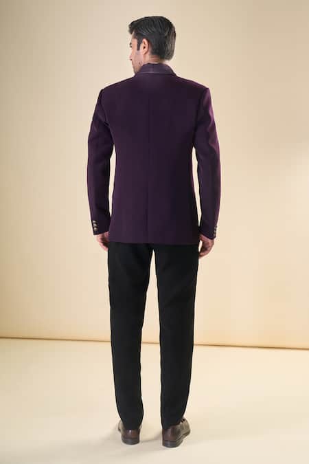 Arihant Rai Sinha Hand Embroidered Tuxedo Bow Set 