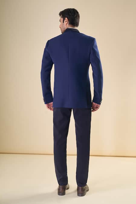 Arihant Rai Sinha Sequin Hand Embroidered Tuxedo Bow Set 