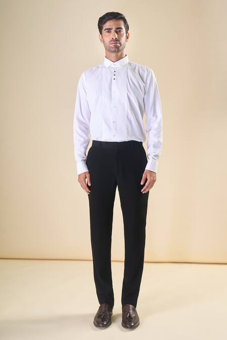 Arihant Rai Sinha Black Polyester, Cotton, Silk Beads Hand Embroidered Tuxedo Set Online at Aza Fashions Arihant Rai Sinha_Black Polyester, Cotton, Silk Beads Hand Embroidered Tuxedo Set _Online_at_Aza_Fashions